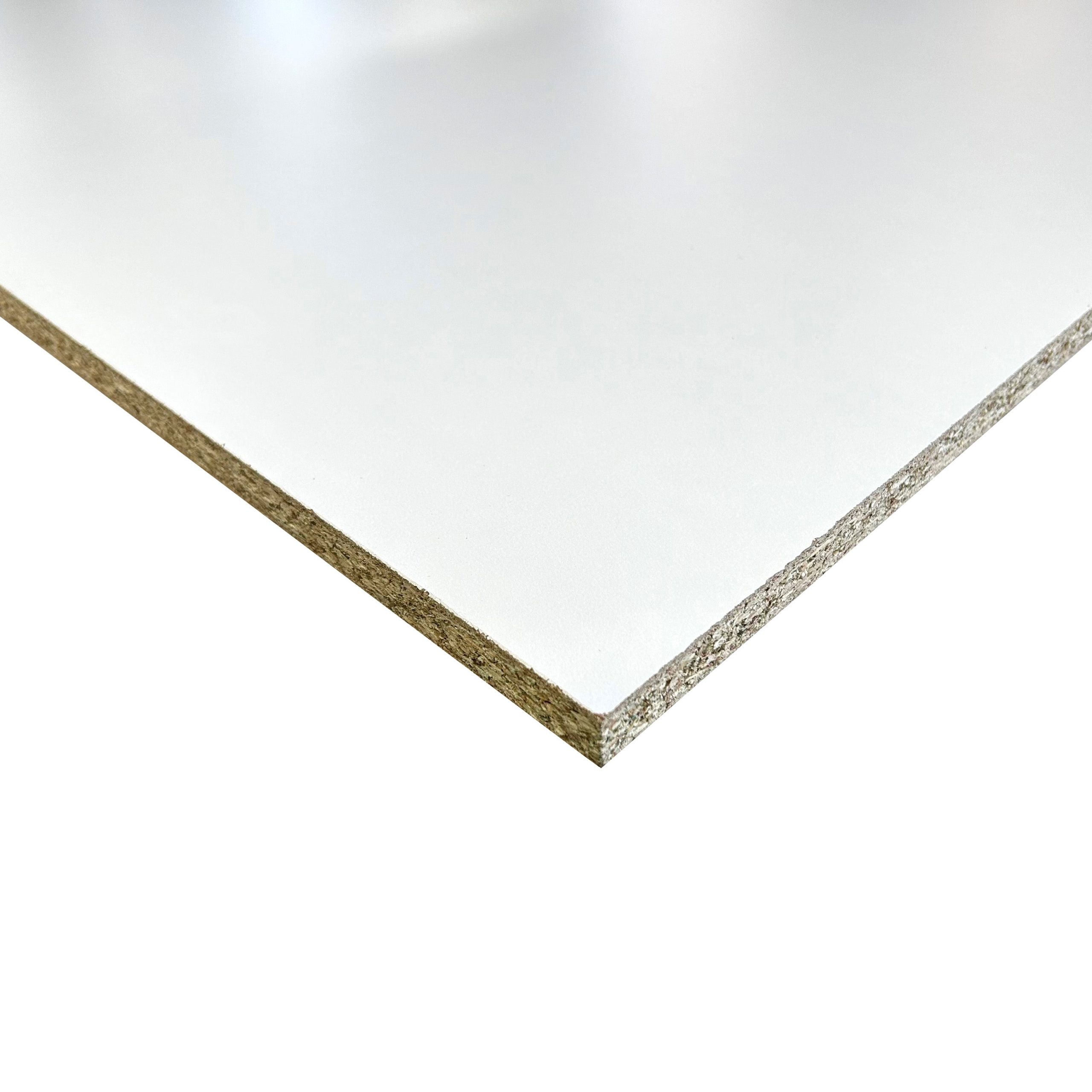 WHITEMRPB16MMTRADECORTRADEMASTERTM1 2400x445 16MM WHITE MR MELAMINE SHELVING 1 LONG EDGE ABS (30) - Image 1